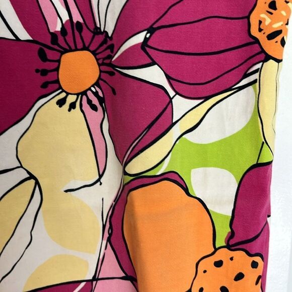 David Paul VTG Bright & Beautiful Floral Pants Sz 10 Cotton /Spandex - Picture 4 of 8